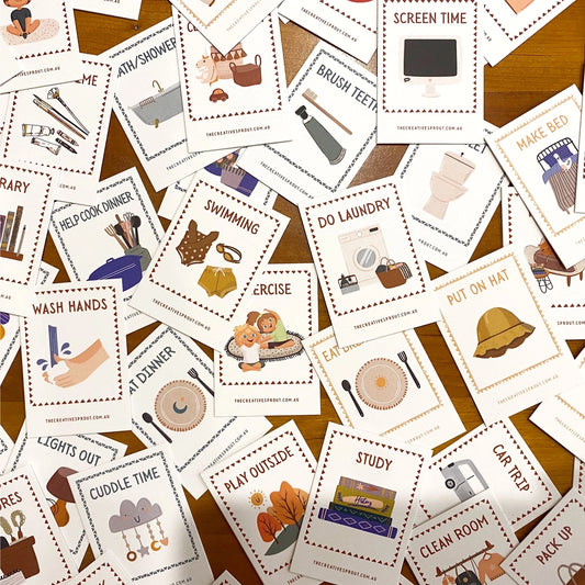 Daily Routine Cards & Display Stand