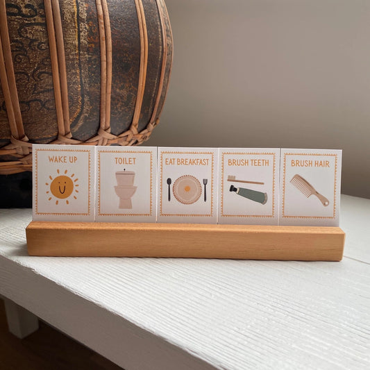 Daily Routine Cards & Display Stand
